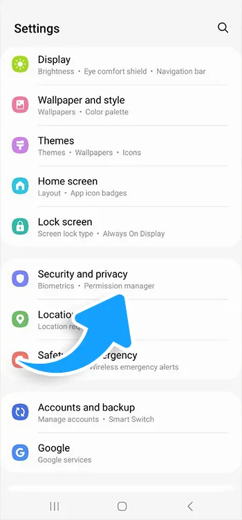 Step 2 - Security settings